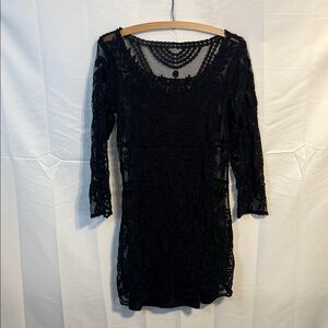 Y2k Express Black Lace Dress